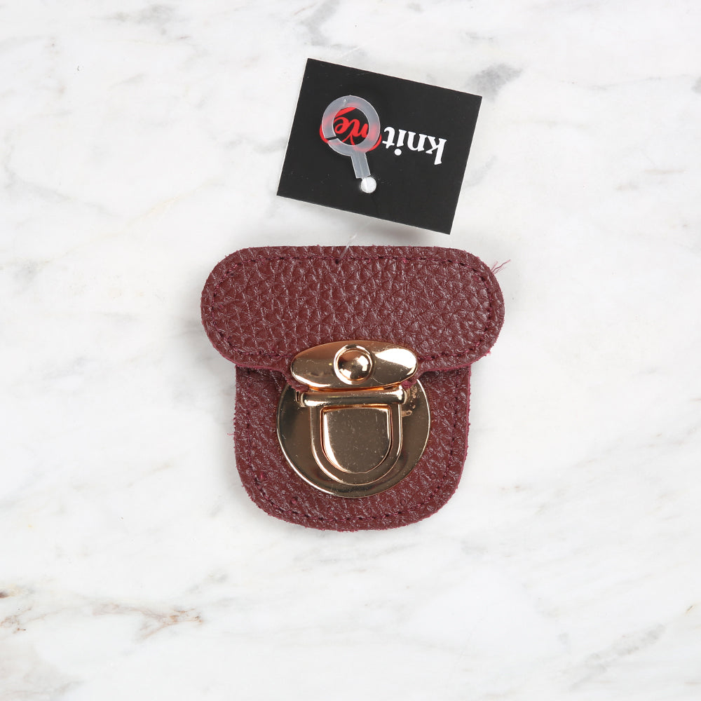 Knitme Dikişli Kilit 6x6 cm Bordo BA-0067